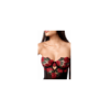 Babydoll sexy à armatures Mapalé broderie roses et string 